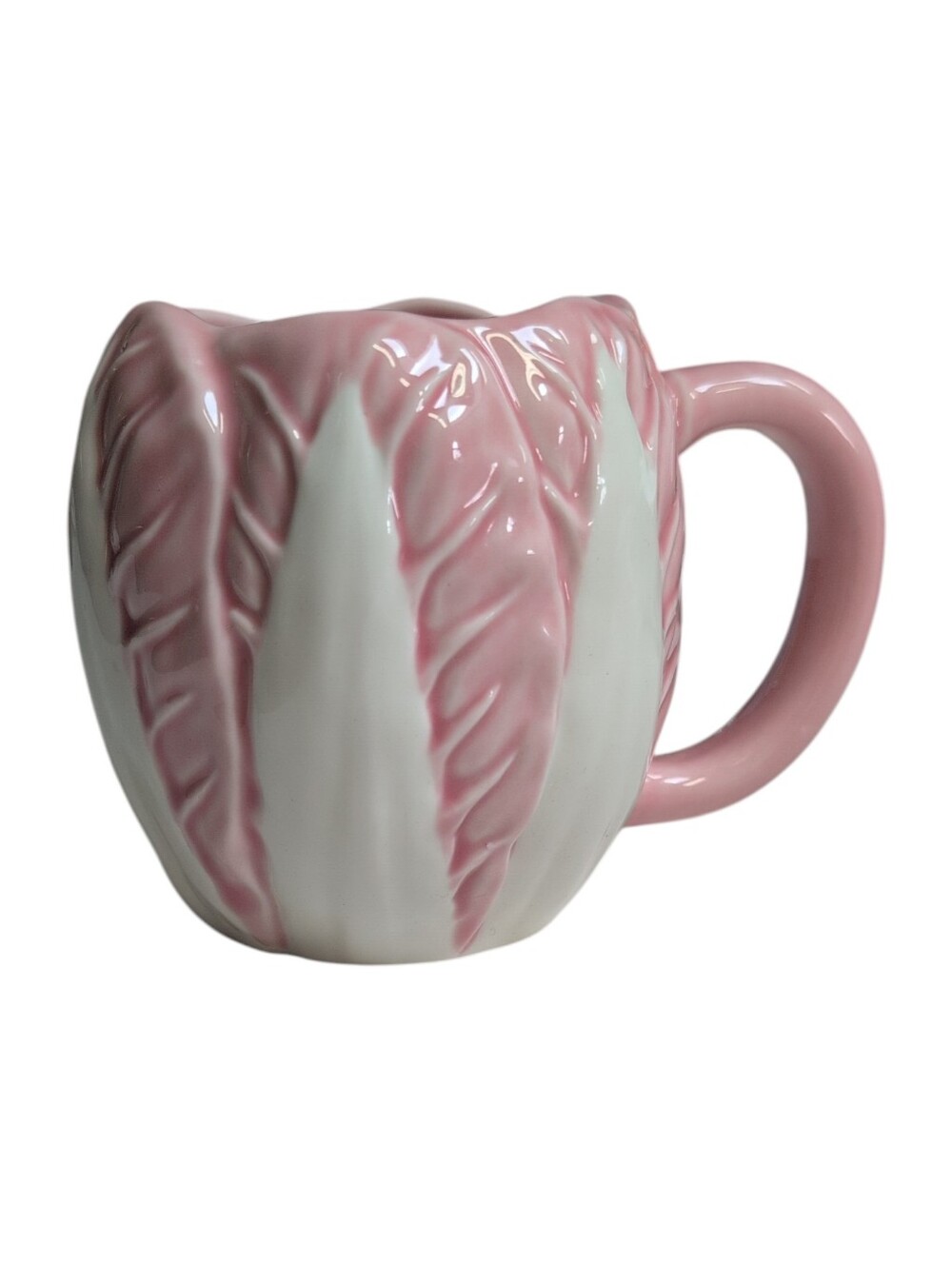 THRESHOLD Pink And White Cabbage Leaf Coffee Mug